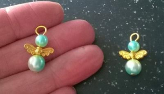 Andílek pro štěstí duhový - talisman - zlatý (H301)