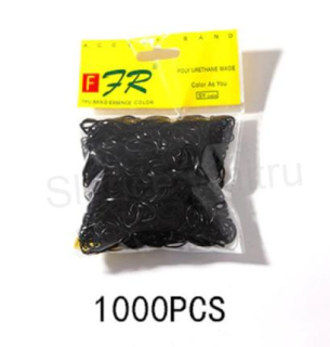 Barevné gumičky na náramek 1000 kusů černé číslo 1 (H312)