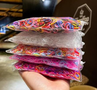 Barevné gumičky na náramek, vlasy - 1000 kusů (H313)