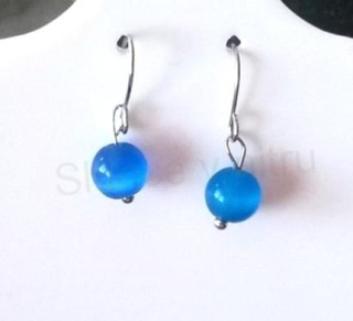 Minerální  náušnice kočíčí oko (X769)