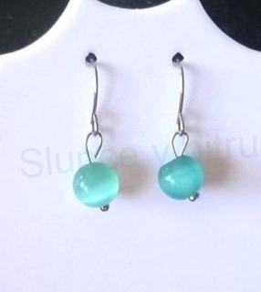 Minerální  náušnice kočíčí oko (X770)