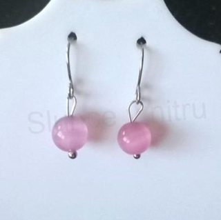 Minerální  náušnice kočíčí oko (X781)