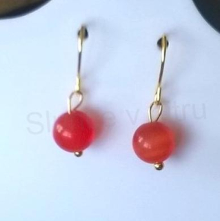 Minerální  náušnice kočíčí oko (X782)