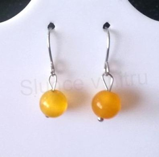 Minerální  náušnice kočíčí oko (X784)