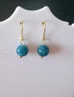 Minerální náušnice Chalcedonové (X786)