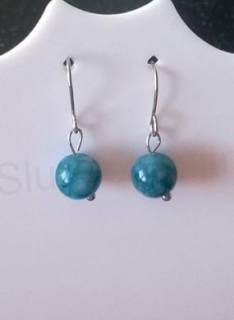 Minerální náušnice Chalcedonové (X787)