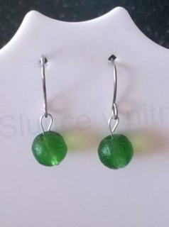 Minerální náušnice Vltavínové (X788)