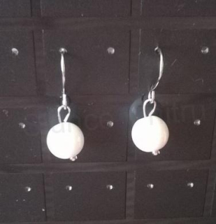 Minerální náušnice korálové (X796)