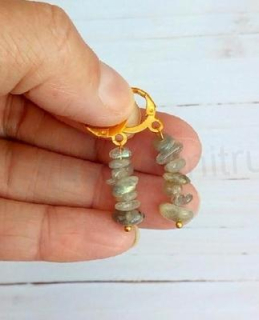 Minerální náušnice labradoritové (X805)