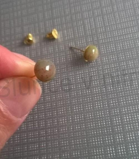 Puzetové náušnice achátové 8 x 8 mm (X817)