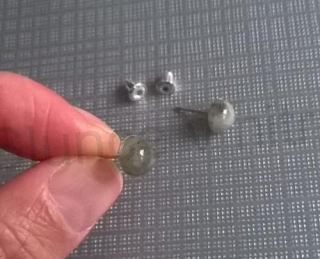 Puzetové náušnice achátové 8 x 8 mm (X822)