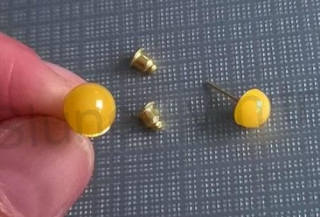 Puzetové náušnice jadeitové (X849)