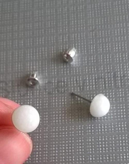 Puzetové náušnice jadeitové (X852)