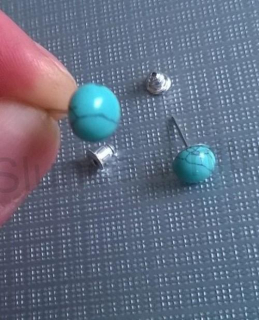 Puzetové náušnice tyrkenit (X855)