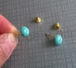 Puzetové náušnice tyrkenit (X856)
