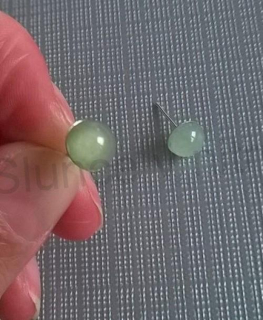 Puzetové náušnice aventurínové 8 x 8 mm (X857)