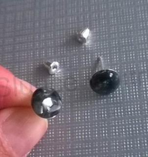 Puzetové náušnice syntetický opál (BB624)