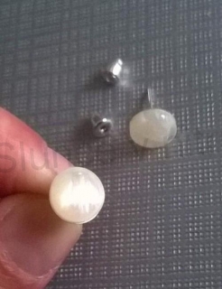 Puzetové náušnice syntetický opál (BB625)