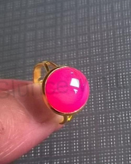 Nastavitelný minerální prsten achát 12 x 12 mm (X874)