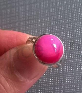 Nastavitelný minerální prsten achát 12 x 12 mm (X875)