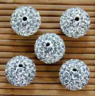Swarovski Elements Pavé Korálky 10 mm | kvalita AA | stříbrné (AC28)