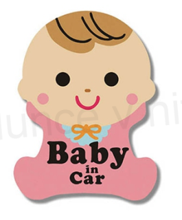 Samolepky na auto Dítě v autě 3D holky (E2)
