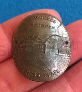 Turistický štítek na hůl - Krkonoše 12000 M.N.M. Lužická CHata (MB343)