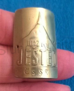 Turistický štítek na hůl - Ještěd 1012 m ČSSR (MB349)