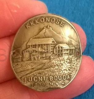Turistický štítek na hůl - Krkonoše Luční Bouda 1410 m nad mořem (MB351)