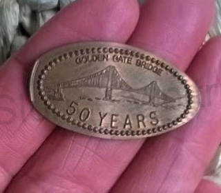 Turistický štítek na hůl - Golden Gate Bridge 50 Years (MB381)