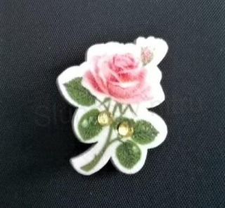 Brož Růžička barevná s kamínky (HB23)