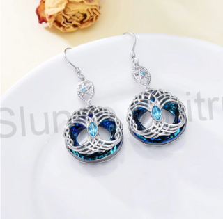 Visací křišťálové náušnice strom života (BB646)