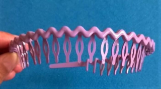 Čelenka z vlnek šedo fialová (H323)