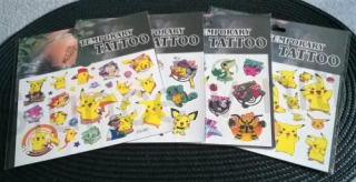 Voděodolné, dočasné tetovaní Pokemon, Pikachu originál (E522)