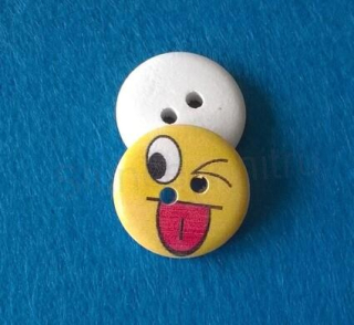 Dřevěné knoflíky Smajlík  20 mm (C31)