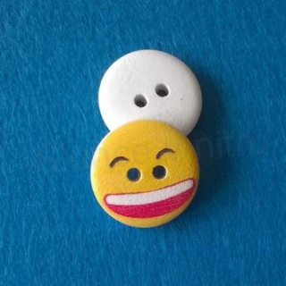 Dřevěné knoflíky Smajlík  20 mm (C33)