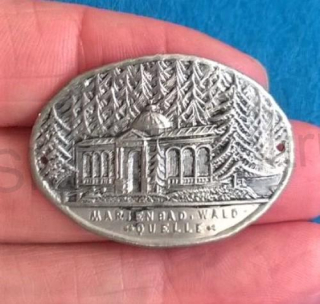 Turistický štítek na hůl - Mariendbad. Wald Qvelle (MB468)