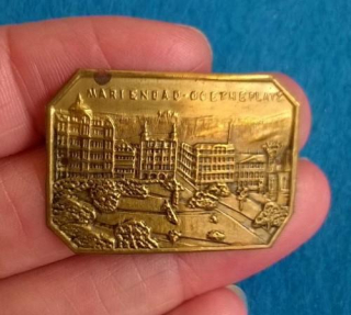 Turistický štítek na hůl - Marienbad - Goetheplatz (MB480)