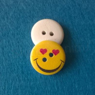 Dřevěné knoflíky Smajlík  20 mm (C35)