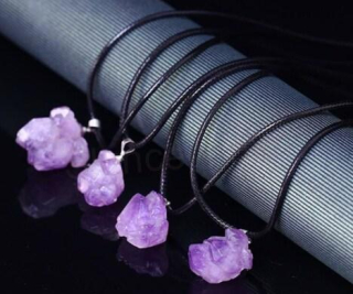 Minerální náhrdelník ametyst drúza (Brazílie) – X1169