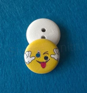 Dřevěné knoflíky Smajlík  20 mm (C42)