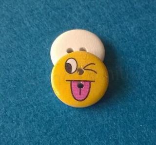 Dřevěné knoflíky Smajlík  20 mm (C46)