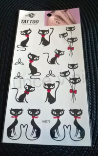 Voděodolné, dočasné tetovaní Kočka (E530)