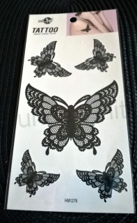 Voděodolné, dočasné tetovaní Motýl (E547)