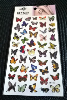 Voděodolné, dočasné tetovaní Motýl (E548)
