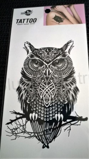 Voděodolné, dočasné tetovaní Sova (E553)