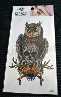 Voděodolné, dočasné tetovaní Sova (E554)