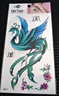 Voděodolné, dočasné tetovaní Páv (E576)