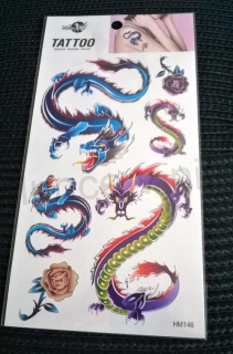 Voděodolné, dočasné tetovaní  Drak (E578)