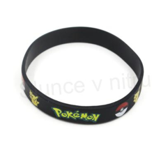 Pokemon silikonový náramek Pikachu černý (BC533)